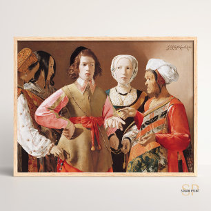 Poster Georges de La Tour Fortune Teller Pintura