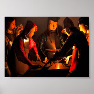 Poster Georges de la Tour - Os Jogadores de Dados