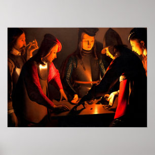 Poster Georges de la Tour - Os Jogadores dos Dícios