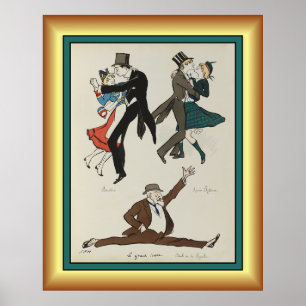 Poster Georges Goursat ~ Paris Belle Époque ~1913 ~ Posto