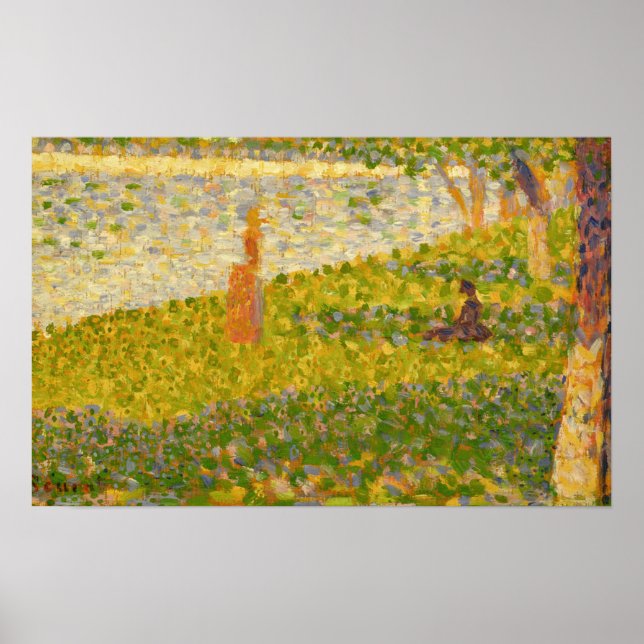 Póster Georges Pierre Seurat | Mulheres na margem do rio, (Frente)