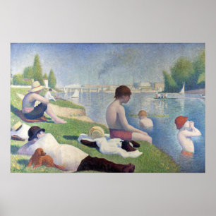 Poster Georges Seurat - Banhistas em Asnieres