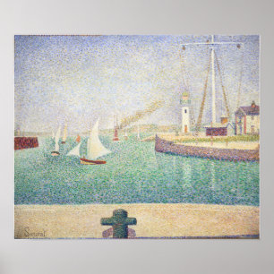 Poster Georges Seurat - Entrada do porto de Honfleur