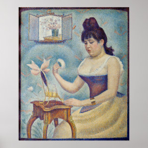 Poster Georges Seurat - Jovens mulheres se alimentando