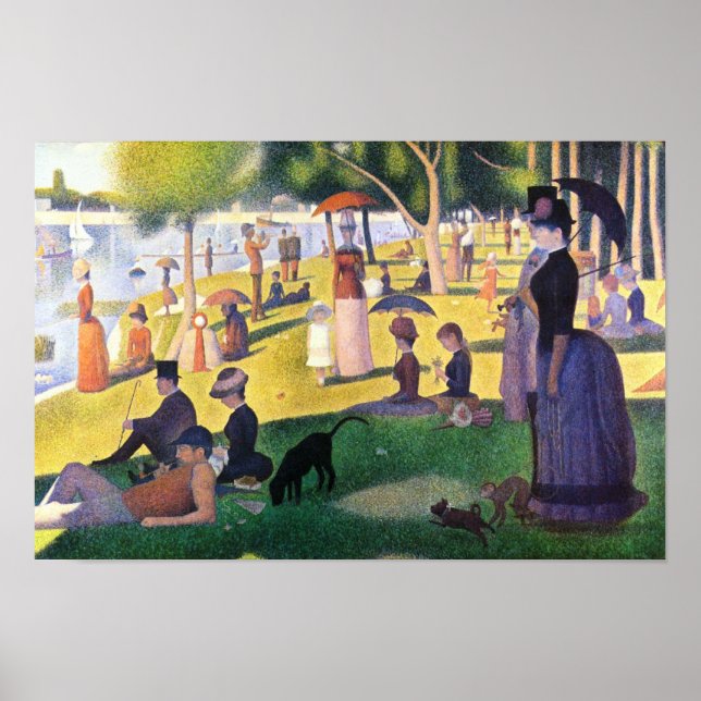 Poster Georges Seurat-Sunday em La Grande Jatte (Frente)