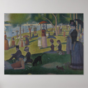 Poster Georges Seurat - um domingo no La Jatte grandioso