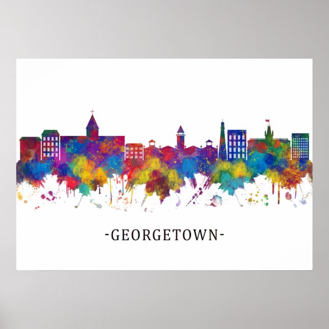 Poster Georgetown Guyana Skyline (Frente)