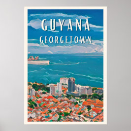 Poster Georgetown, la capitale colorée de Guyana