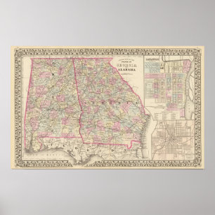 Poster Geórgia, Alabama