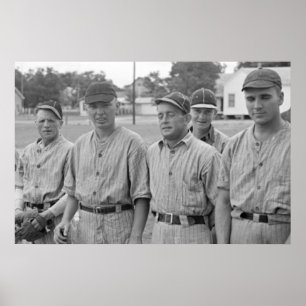Póster Georgia Baseball Team, anos 30