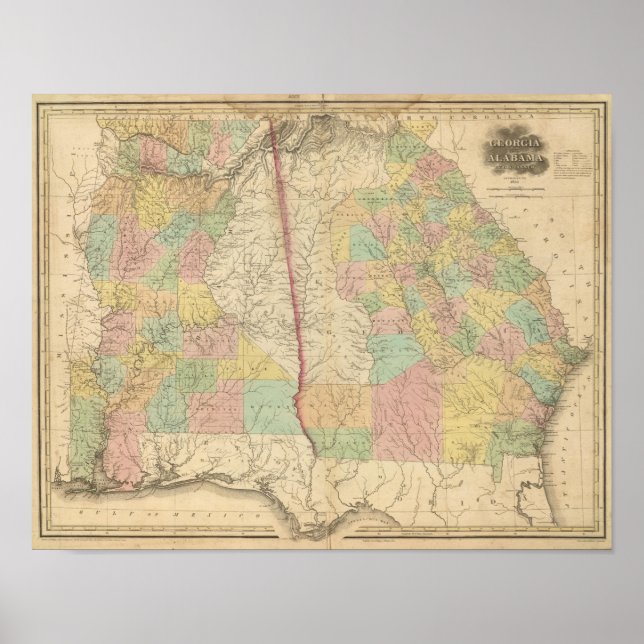Póster Geórgia e Alabama (Frente)