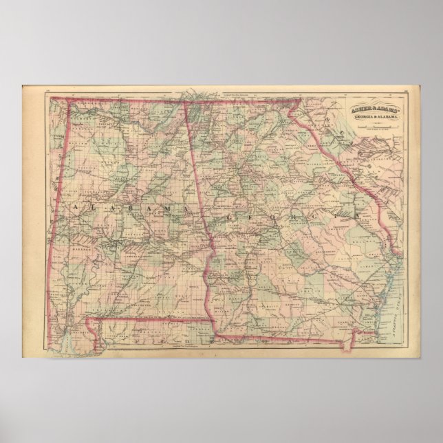 Póster Geórgia e Alabama (Frente)