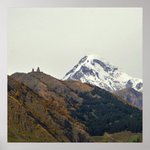 Poster Georgia, monte Kazbegi