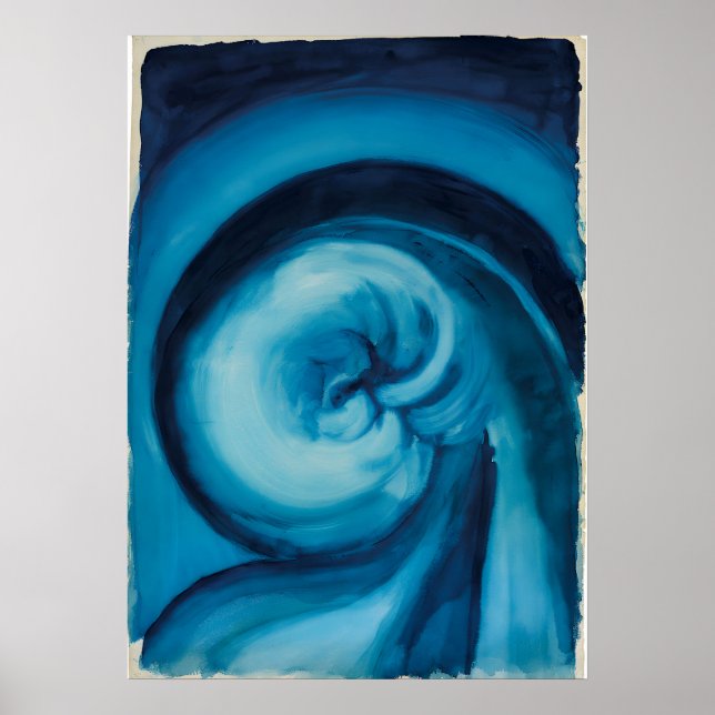Poster Georgia O'Keeffe - Azul I (Frente)
