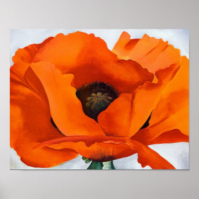 Poster Georgia O'Keeffe - Papoula Vermelha - 1927 (Frente)