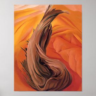 Poster Georgia O'Keeffe - Stump in Red Hills - Precisão