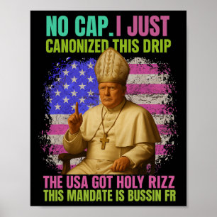 Poster Geração Alpha usa gíria para chamar Trump de Papa