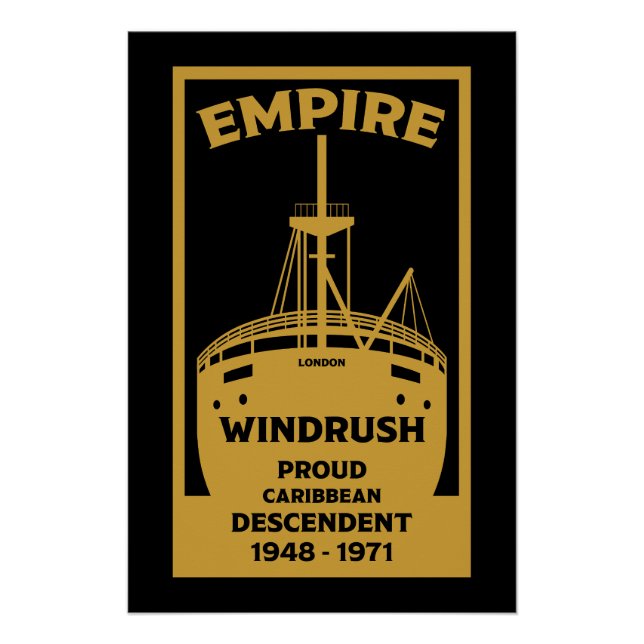 Póster Geração Windrush História Negra (Frente)