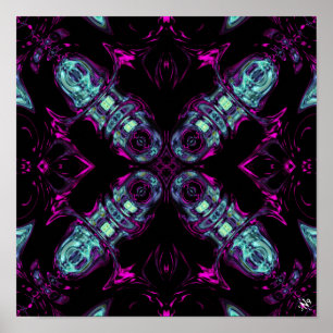 Poster Gerador de energia (padrão abstrato colorido) v1