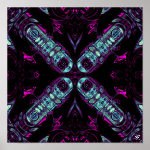 Poster Gerador de energia (padrão abstrato colorido) v2