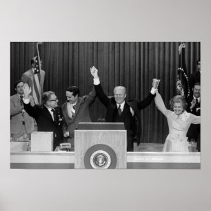 Poster Gerald Ford Recebendo a nomeação do GOP - 1976