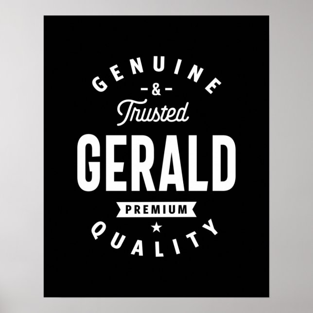 Poster Gerald Personated Name Birthday (Frente)
