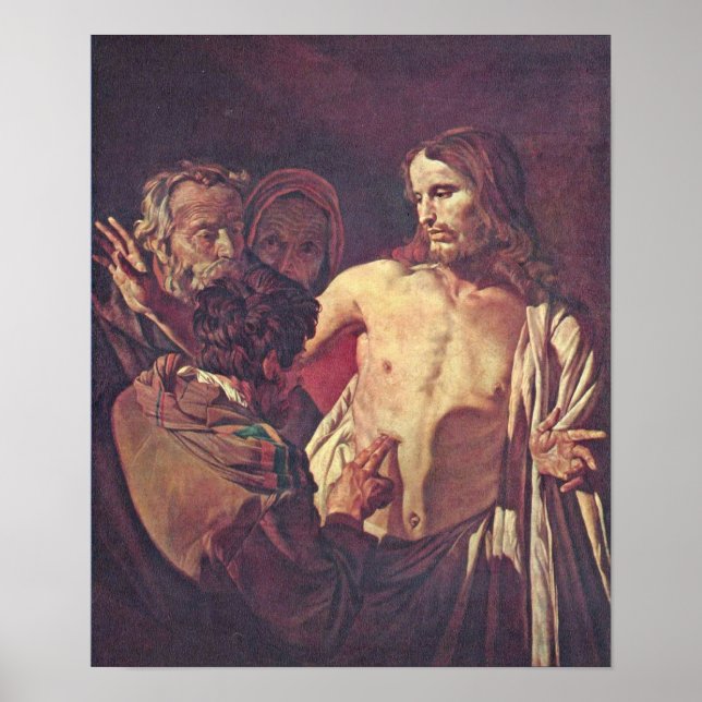 Póster Gerard van Honthorst - Doubando Thomas (Frente)