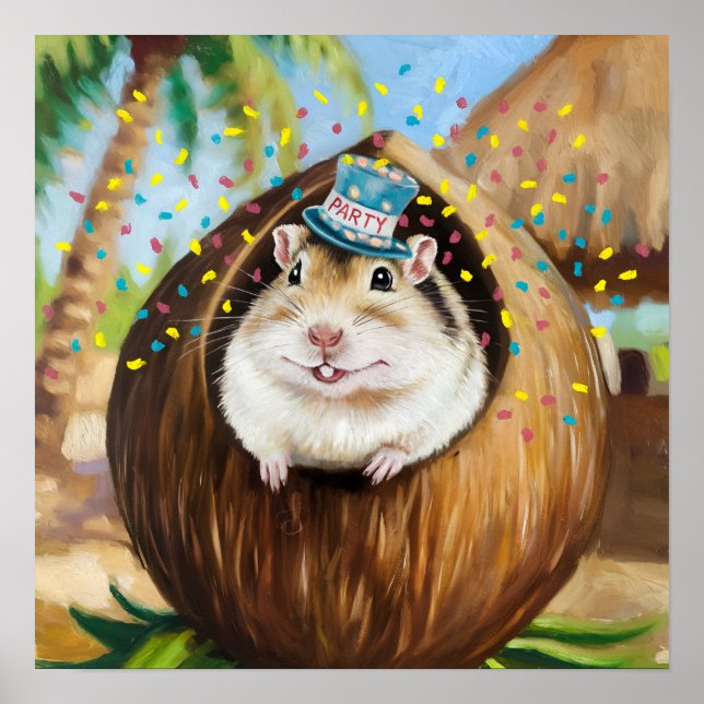 Poster gerbo no coco vestindo o chapéu (Frente)