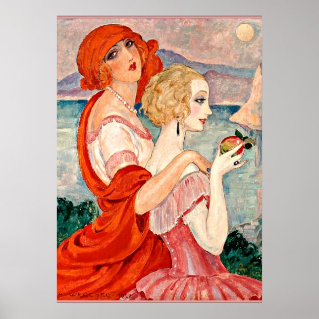 Poster Gerda Wegener - Sur la Route d'Anacapri (Frente)