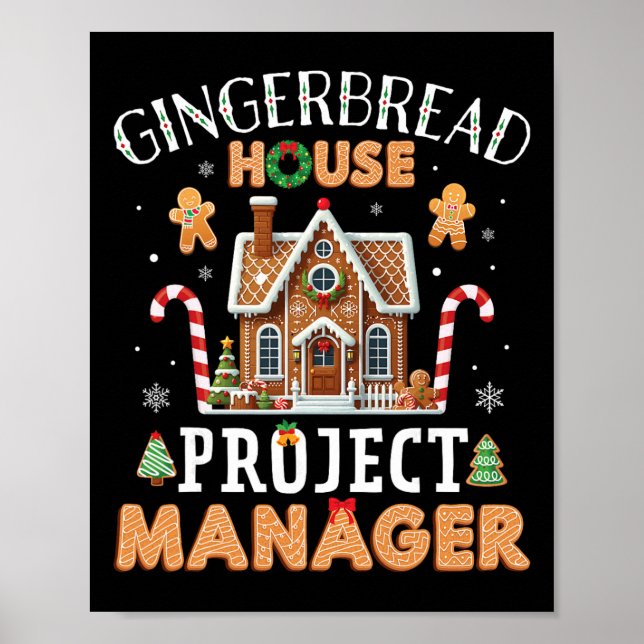 Poster Gerente de Projeto de Casa de Gingerbread Cookie K (Frente)