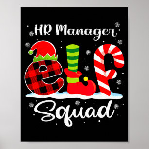 Poster Gerente de Rh Esquadrão de Elfos Natal Recrutador 