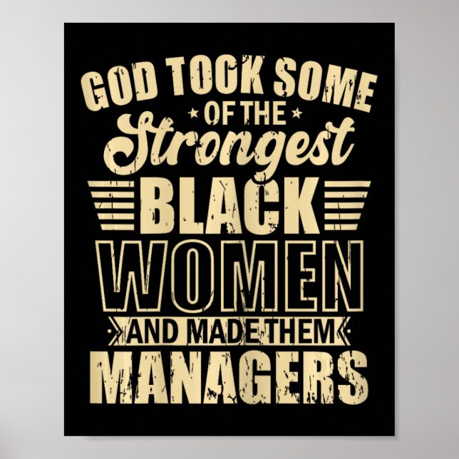 Poster Gerentes de mulheres negras mais fortes afro-ameri (Frente)