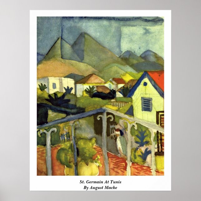 Póster Germain Em Tunis Por August Macke (Frente)