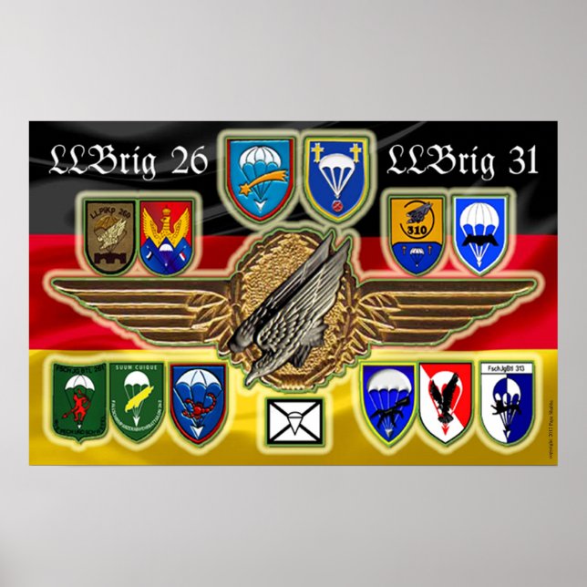 Póster German brigada Airborne 26 31 and (Frente)