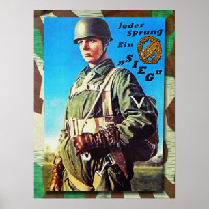 Poster German pára-quedista