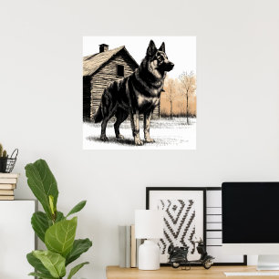 Poster German shepherd