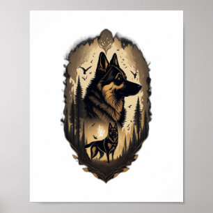 Poster German shepherd 005