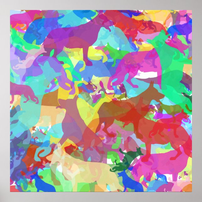 Póster German shepherd artísticos (Frente)