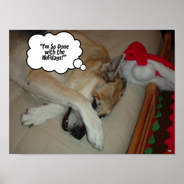 Poster German shepherd de Natal (Frente)