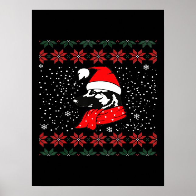 Poster German shepherd de Natal (Frente)