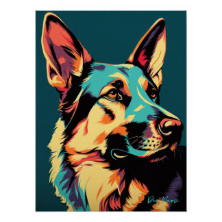 Póster German Shepherd Dog 002 - Bruno Pokopen