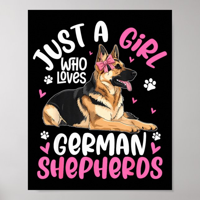 Poster German Shepherd Shirt For Girls Women German Sheph (Frente)