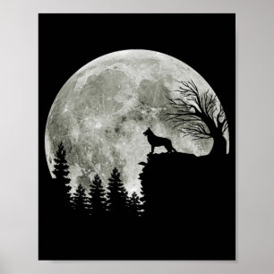Poster German shepherd Sobre O Feliz Dia Das Bruxas De Mo