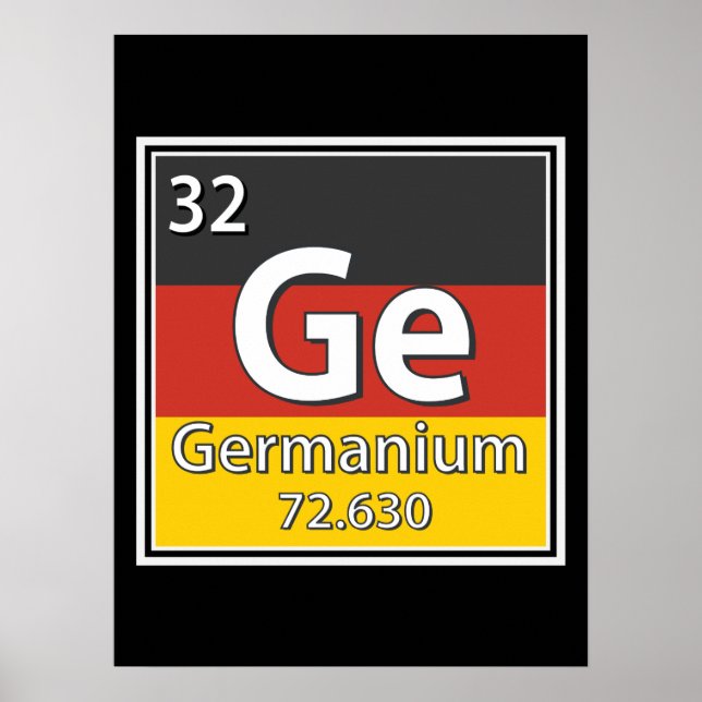 Poster Germânio - Alemanha Bandeira Alemã (Frente)