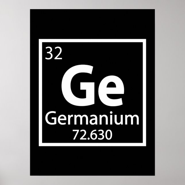 Poster Germânio - Mesa periódica da ciência alemã (Frente)