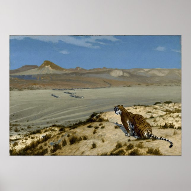 Poster Gérôme - Tiger On The Watch (Frente)