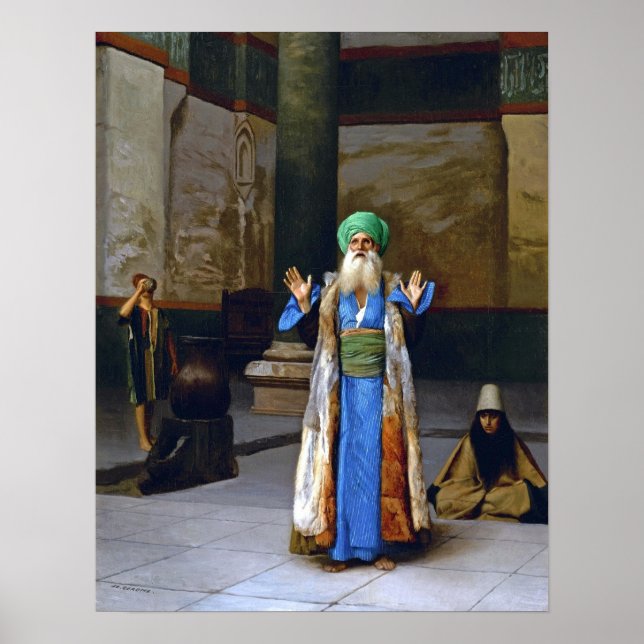 Poster Gérôme - Um Sultão Na Prayer 1887 (Frente)