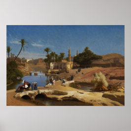 Poster Gérôme - Vista de Medinet El Fayoum