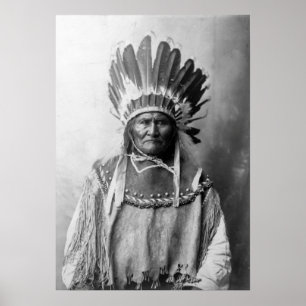 Póster Gerónimo em Headdress 1907
