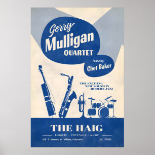 Poster Gerry Mulligan - Chet Baker pôster de jazz - Ao vi